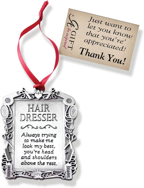 Cathedral Art Hair Dresser Occupation Ornament, Silver/Black...