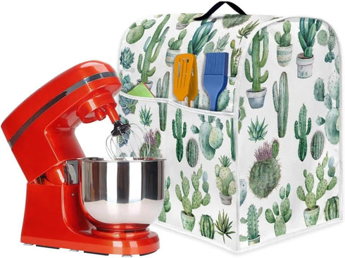 Cactus Stand Mixer Cover for Kitchen Aid Mixers Accessories, Mixer Cover for Stand Mixer with Pockets, Suitable for Kitchen Mixer Cover...