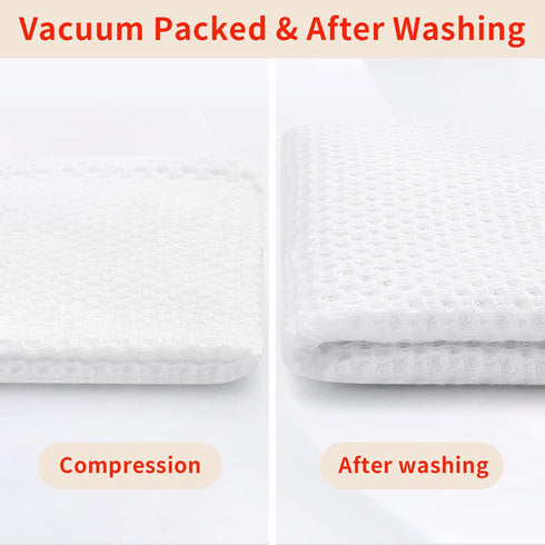Homaxy 100% Cotton Waffle Weave Kitchen Dish Towels, Ultra Soft Absorbent Quick Drying Cleaning Towel, 13 x 28 Inches, 4-Pack, White...