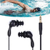 PUSOKEI Short Cord Waterproof Headphone, IP68 Waterproof Shortline in-Ear Tree Earplugs Waterproof Earphone Suitable Fit for Swimming Surfing Runn...