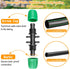 Barbed Tee 1/2 Inch to 1/4 Inch Irrigation Tubing: Locked Barbed Reducing Tee 6-way Adapter Anti-Drop Irrigation Fittings for Splitting 1/2" to 1/...