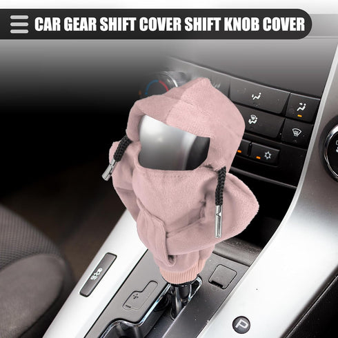 Motoforti Universal Car Gear Shift Cover Shift Knob Cover, Gear Stick Cover Shift Gear Cover, Fashionable, Fabric, Pink...