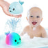 2024 Upgraded Baby Bath Toys, Light up Bath Toys for Kids 1-3 Babies 6-12 12-18 Months, Whale Sprinkler Spray Water Pool Bathtub Toys Toddlers Inf...