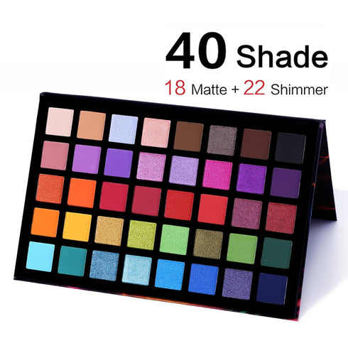 UCANBE Spotlight Eyeshadow Palette Professional 40 Color Eye Shadow Matte Shimmer Makeup Pallet Highly Pigmented Colorful Powder Long Lasting Wate...
