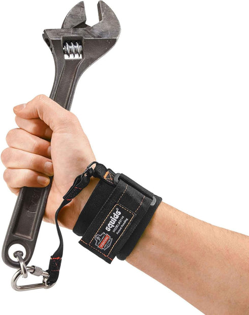 Ergodyne Squids 3114 Pull-On Wrist Tool Lanyard with Stainless Steel Carabiner Connection, 3 Pounds,Black...