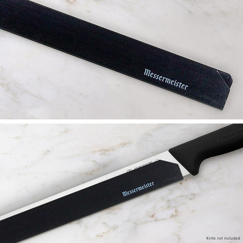 Messermeister 12” Slicer Edge-Guard, Black - Fashionable & Functional Knife Protector for Carving & Slim-Blade Knives - 2 Blade Entry Notches - 12...