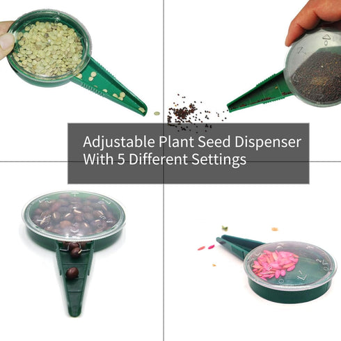 Mumusuki 2PCS Garden Plant Seed Dispenser Sower Planter Seed Dial 5 Different Settings Seeder Gardening Tools...