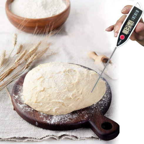 Meat Food Thermometer, Digital Candy Candle Thermometer, LCD, Cooking Kitchen BBQ Grill Thermometer, Probe Instant Read Thermometer for Liquids Po...