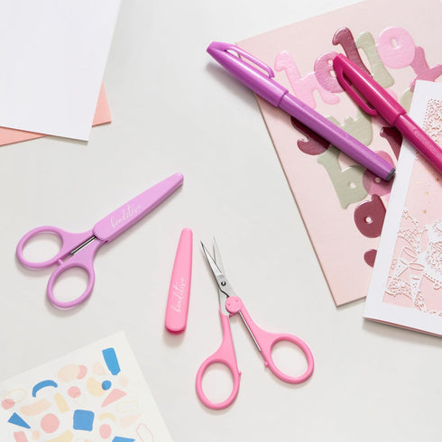 Beaditive High Precision Detail Scissors Set (2-Pc) Sharp, Fine Tips | Paper Cutting, Scrapbooking, Sewing, Crafting | Stainless Steel | Protectiv...
