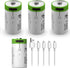 4 Pack CR2 Battery,Rechargeable CR2 3.7v Lithium Batteries, 4 in 1 USB Type C Rechargeable Lithium CR2 CR15H270 15270 Batteries, 300mAh,1.5Hours F...