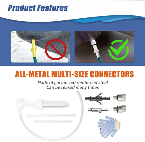 Upgrade Lower Unit Gear Oil Pump for Standard Quart Bottles compatible with 3/8in 8mm 10mm Metal Adapter?for Standard Quart Bottles Widely Fit for...