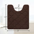 OLANLY Memory Foam Toilet Rugs U-Shaped 24x20, Ultra Soft and Absorbent Bathroom Rugs, Non-Slip Thick Toilet Bath Mat, Machine Wash Dry, Contour B...