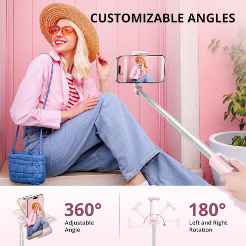 ATUMTEK 55" Selfie Stick Tripod, All-in-one Extendable Aluminum Phone Tripod with Rechargeable Bluetooth Remote for iPhone, Samsung, Google, LG, S...