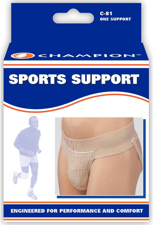 Champion Sports Supporter, Breathable Lace Mesh Pouch, Elastic Waist, Medical Grade Jockstrap, Beige, X-Large...