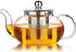 Glass Teapot with Stainless Steel Infuser & Lid, StoveTop Safe, 27 Ounce / 800 ml...