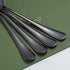 Black Kyraton Titanium Plating Serving Set - 4 Pieces, Includes 2 Spoons and 2 Slotted Spoons...