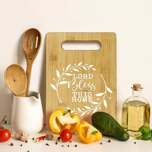 Bless This Home Cutting Boards for Kitchen, Housewarming Gifts for New House, New First House Warming Gifts Bamboo Cutting Board,Christian House D...