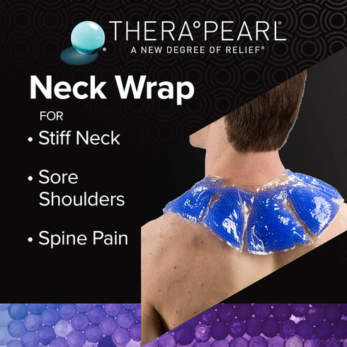 TheraPearl Color Changing Neck Wrap, Reusable Hot Cold Therapy Pack with Gel Beads, Best Ice Pack for Neck Pain, Flexible Hot and Cold Compress fo...