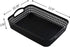 Large Plastic Storage Basket Tray with Handle, Black, Pack of 6...