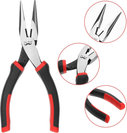 Mr. Pen- Needle Nose Pliers, 6 Inch, Long Nose Pliers, Needle Nose Pliers Tool, Pliers Needle Nose, Long Nose Pliers with Cutter, Wire Wrapping, C...