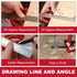 P.I.T. Angle Finder Protractor 8 Inch/203mm, Aluminum Alloy Construction Protractors,Adjustable Angle Finder Ruler for Carpenters & Woodworking Ho...