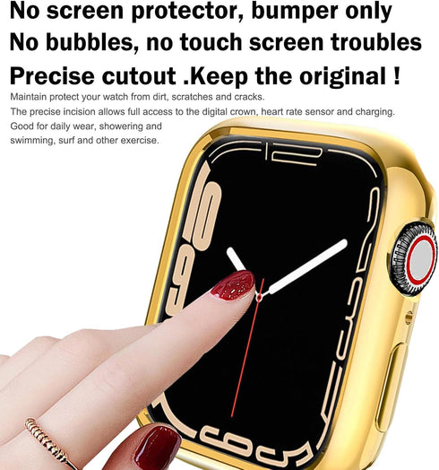 BOTOMALL Compatible with Apple Watch Case 41mm Series 9 (2023) Series 8 Series 7 Soft Flexible TPU Thin Lightweight Protective Bumper for iWatch [...