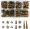 PH PandaHall About 180 Pcs Tibetan Style Metal Flower Bead Caps 6 Styles for Jewelry Making Antique Bronze...