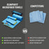OlimpiaFit Quick Dry Towel - 3 Size Pack of Lightweight Microfiber Travel Towels w/Bag - Fast Drying Towel Set for Camping, Beach, Gym, Backpackin...