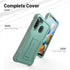 ExoGuard for Samsung Galaxy A21 Case, Rubber Shockproof Full-Body Cover Case Built-in Screen Protector and Kickstand Compatible with Samsung A21 P...