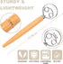 Danish Dough Whisk Wooden Bread Whisk with Stainless Steel Dough Hook - Traditional Dutch Whisk - Dough Mixer Hand Tool & Sourdough Bread Making T...