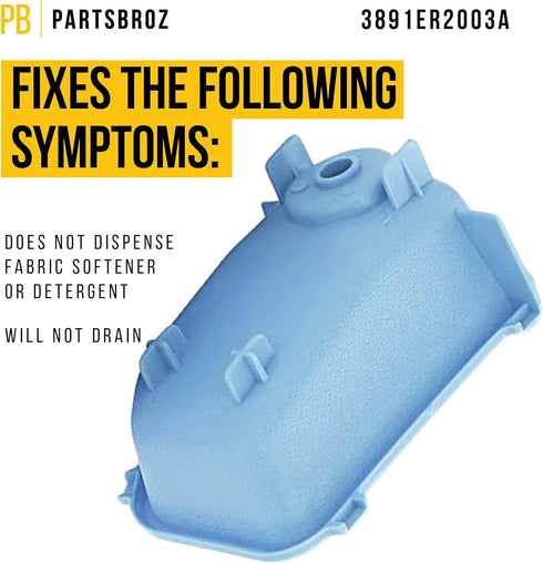 3891ER2003A Detergent Dispenser Washer Soap Cup 3890ER2003A 3891ER2003D PS3522644 AP4436613 WM2277HW WM2455HW WM3470HWA WM2501HVA WM2277HS WM2077CW WM2101HW WM2140CW WM2150HW WM2233HD WM2233HU