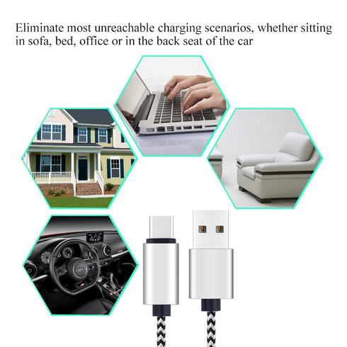 Ailun USB Type C Cable 3ft 3Pack High Speed Type-C to USB A Sync and Charging Nylon Braided Cable for Galaxy S22,Galaxy S21,Galaxy s20 and More Sm...