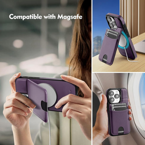 Compatible iPhone 14 Pro Max Wallet Case with Credit Card Holder?Compatible with Magsafe? Women Men?RFID Blocking? PU Leather flip Cover Protectiv...