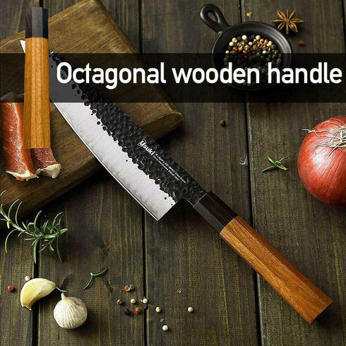 1PC Japanese-style Kitchen Knife Handle Octagonal Handles Safflower Knives Material...