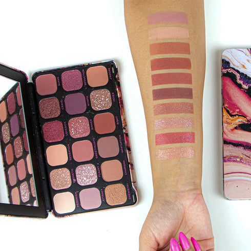 Revolution Beauty, Forever Flawless Eyeshadow Palette, 18 Pigmented Shades, Nude & Warm Pressed Powder Mattes, Shimmers, Glitters, Allure, 15 X 0....