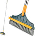 2 in 1 Cleaning Floor Scrub Brush Floor Brush Scrubber New Upgraded 51.4" Long Handle Grout Brush Scrape V-Shape Stiff Bristle Cleaning Brush with...
