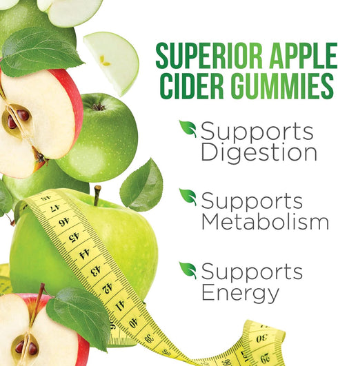 Vegan Apple Cider Vinegar Gummies | Max Strength 1000mg | ACV Supplement Gummy Vitamins for Adults, Supports Digestion, Metabolism, Natural Apple ...