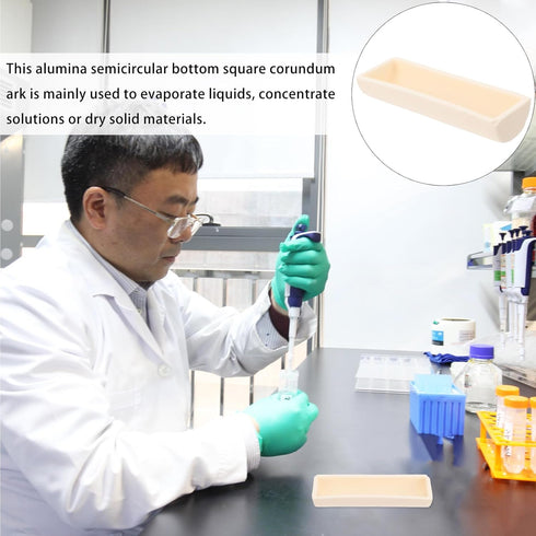 Experimental Combustion Boat Electric Burners High Temperature Crucible Corundum Crucible Boat High Temperature Alumina Crucible Supplies Aluminum...