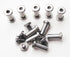 NC HAISDA 10 pcs EDC Knives Handle Pivot Pin Screw Survival Knife Rivets Pocket Folding Knife Shaft Fasteners 9mm Stainless Steel...