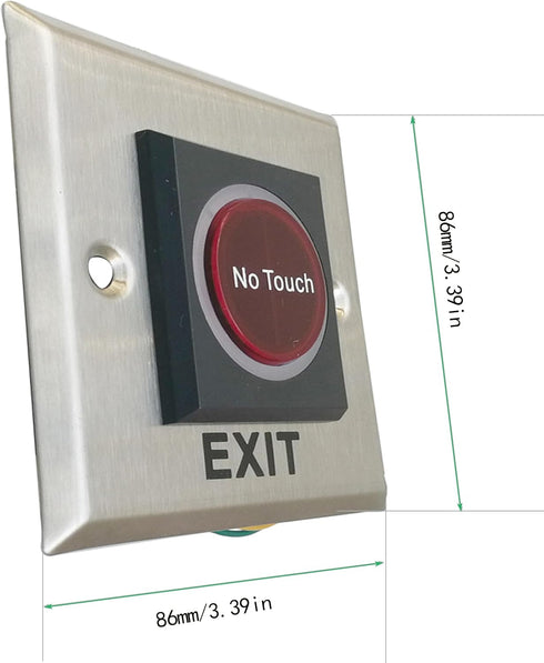 No Touch Door Infrared Sensor Exit Button touchless Switch for Access Control Systems Gates and Garage Openers (1)...