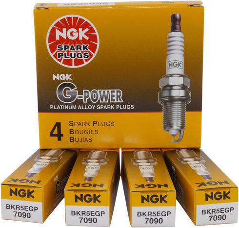 NGK 7090 BKR5EGP G-Power Spark Plug, Pack of 4...