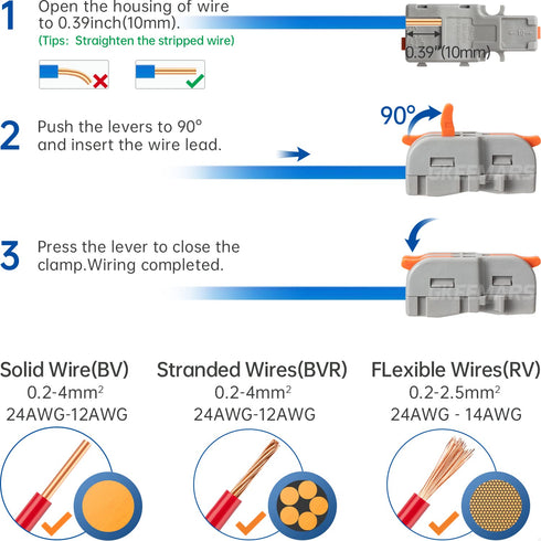 GKEEMARS 20Pcs Mini Electrical Wire Connectors, DIY Splicing into 4/6/8/9/10 Way Butt Terminal Block Connectors (1 in 2 out - Nylon)...