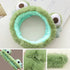 3-Piece Frog Spa Headband and Wristband Set - Green Frog Eye Elastic Headband,Cute Makeup Hair Band with Wristband for Women Girls Face Washing Sk...