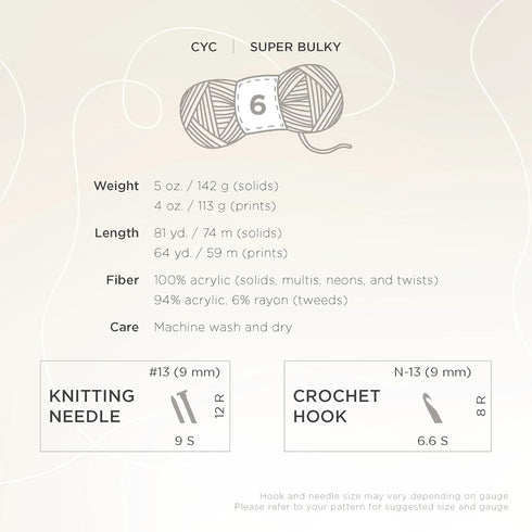 Lion Brand Yarn Hometown Yarn, Super-Bulky Yarn for Knitting, Crocheting, and Crafting, 1 Pack, Springfield Silver...