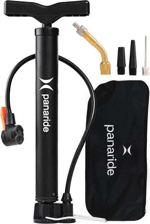 Bike Pump Floor, Advanced Bike Tire Inflator, Bicycle Hand Air Pump with Dual Presta and Schrader Valves, Handheld Bike Pump, Suitable for Road an...