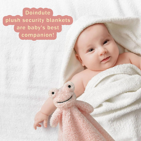 Baby Pink Frog Soft Stuffed Animal Security Blanket, Plush Frog Character Lovey Blanket, Baby Shower/Nursery Gift, Newborn Infant Toddler Snuggle ...