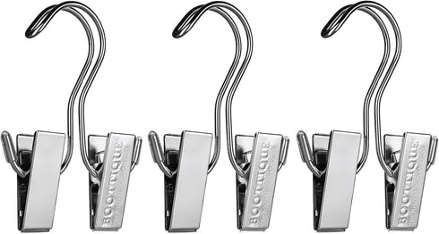 Original Boot Hanger - Shoe Storage Space Saver (Set of 3); Boot Hanger, Holder, Clips, Storage (Silver)...
