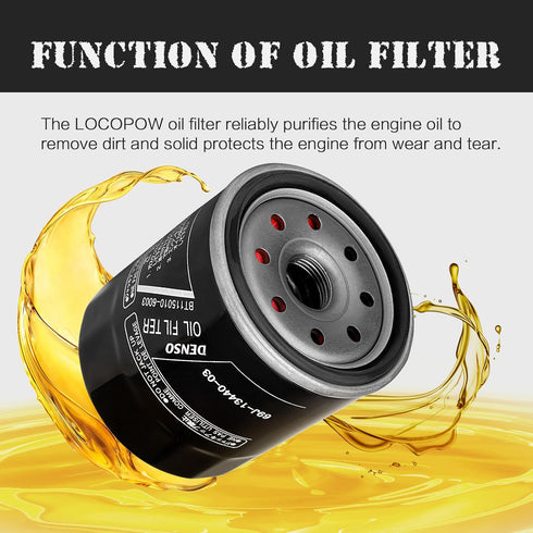 LOCOPOW Oil Filter 69J-13440-04-00 69J-13440-03-00 for Yamaha F150 F175 F200 F225 F250 Outboard Engine FX HO Cruiser SHO SVHO FSH190 195 212 222 2...