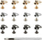 Leather Rivets 12 PCS Brass Ball Studs Screw Rivets, 360 Degree Rotatable D Ring for Purse Hardware for Bag Making Handbag Phone Case Belt DIY, Le...