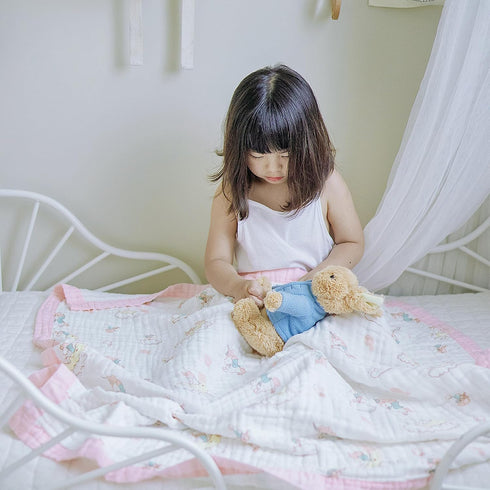Jay & Ava Baby Muslin Blanket 42” x 42”, Soft Toddler Cotton Baby Blankets for Boy, 4 Layers Bed Muslin Throw for Baby Crib, Large Baby Receiving ...